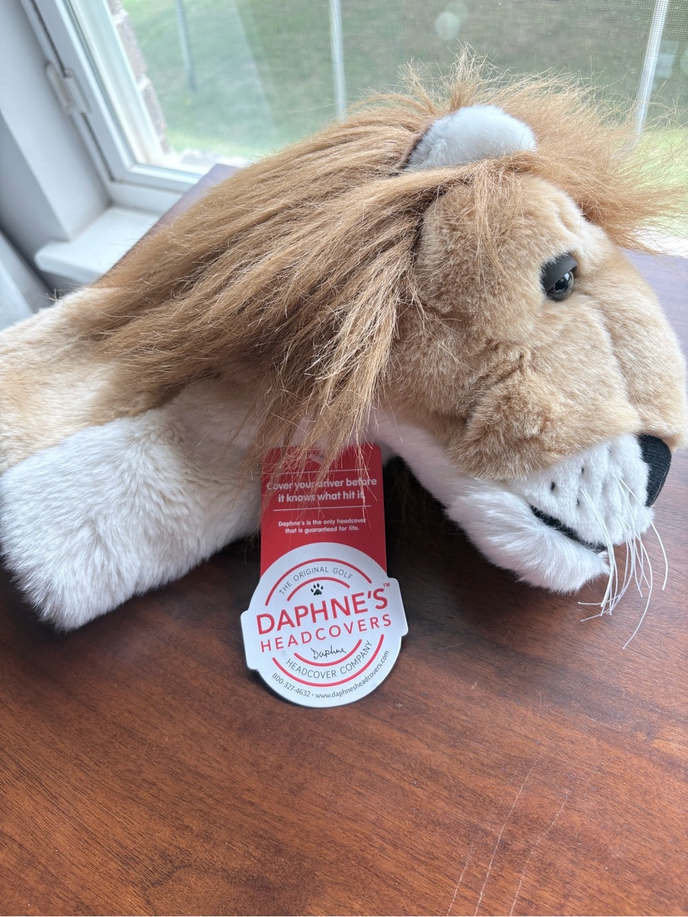 Daphne's Lion Plush Headcover in Tan and White